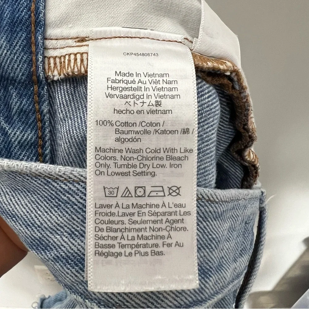 Madewell Relaxed Denim Cut Off Jean Shorts Raw Hem 100% Cotton Size 25 838